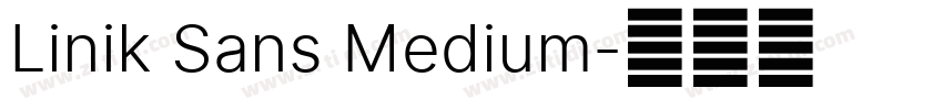 Linik Sans Medium字体转换